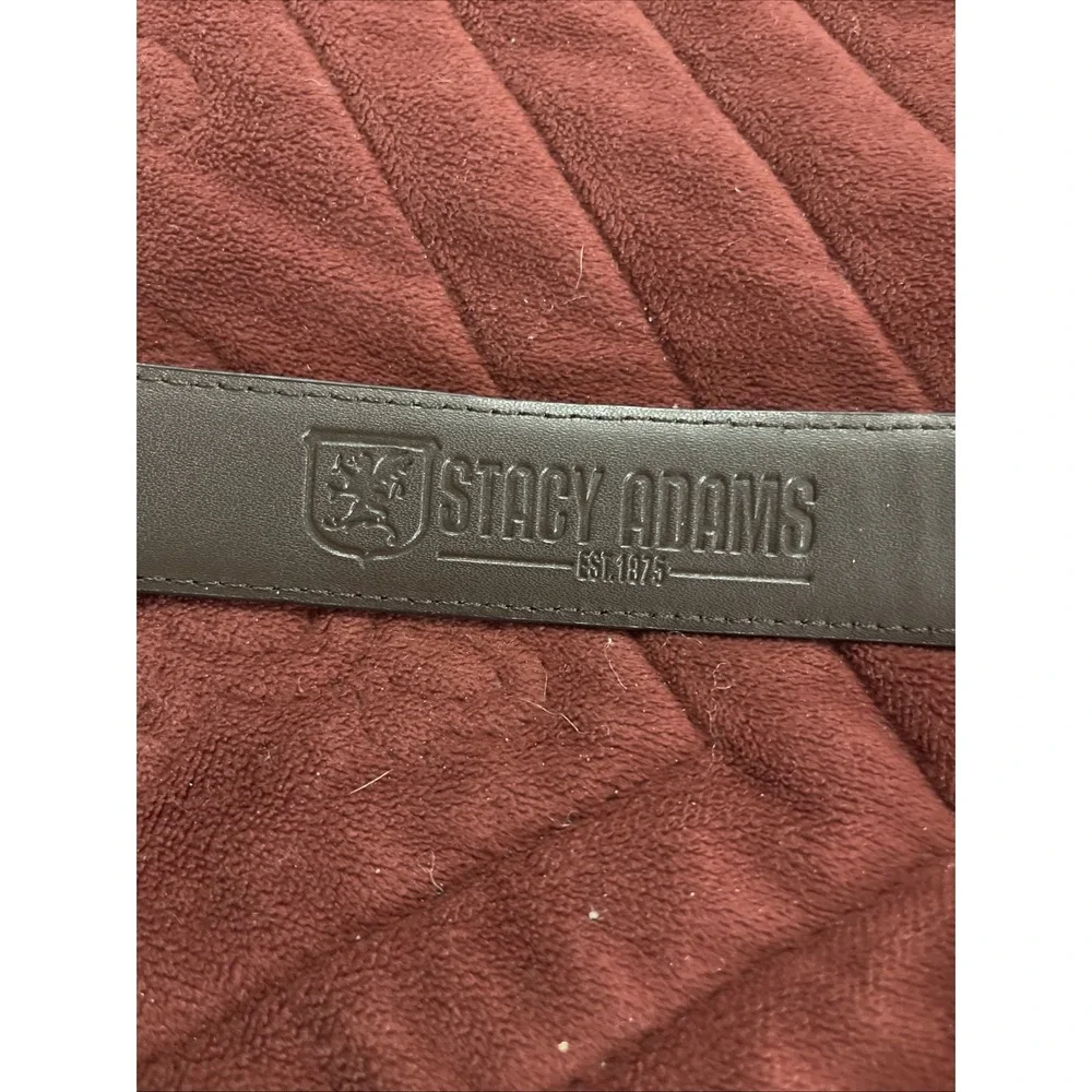 Stacy Adams Belt Men's Size 38 Brown Leather 1.25‎ W Silver Tone Buckle  6-289
